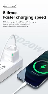 Premium SuperFast 20W USB-C Wall Charger – High-Speed Power, Unbeatable Price | Taqwa Deal