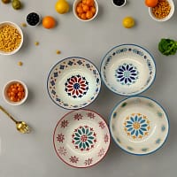 Explore Baum Prisma 4 Piece Stoneware Bowl Set – Dishwasher &Amp; Microwave Safe | Taqwa Enterprises